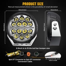 Pair 3" 4" 7" LED Work Light Bar Flood Spot Pod Offroad Fog Driving ATV Truck