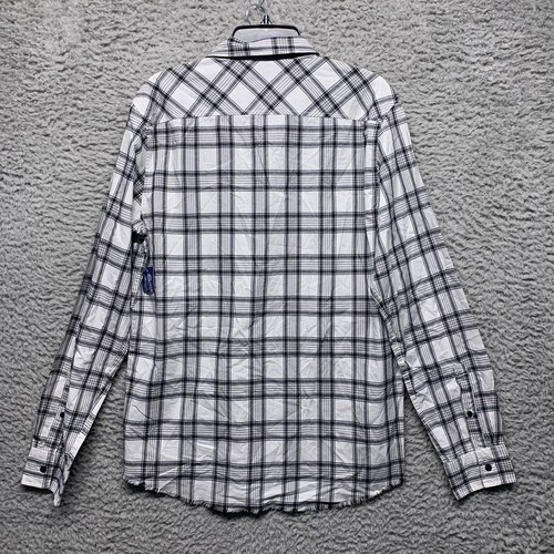 American Rag Shirt Mens L Large Black Combo Plaid Dual Pocket Button Up LS - Picture 6 of 6