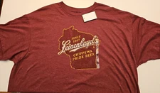 Leinenkugel's Beer T-Shirt Men's XXL Maroon Chippewa Wisconsin Cotton Blend