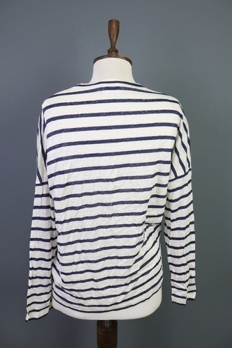 DSQUARED 2 Luisure Fit White Striped Crew Neck Top Sweatshirt Size M - Picture 8 of 16
