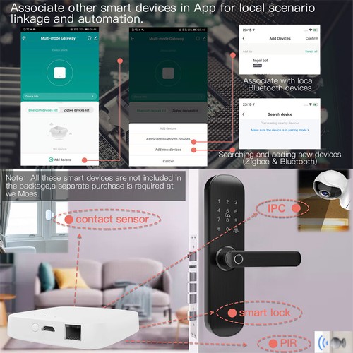 MOES Tuya ZigBee Bluetooth Multi-Mode Smart Home Gateway WLAN Mesh Hub Brücke - Afbeelding 7 van 22