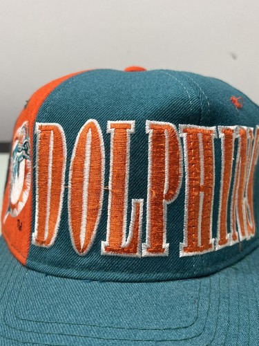 Vintage 90’s Miami Dolphins x Starter Tri Power Wool NFL Big Logo Snapback Hat - Picture 5 of 24