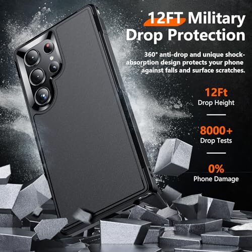 for Samsung Galaxy S24 Ultra Case, with Samsung Galaxy S24 Ultra 6.8" Black - Imagen 6 de 7
