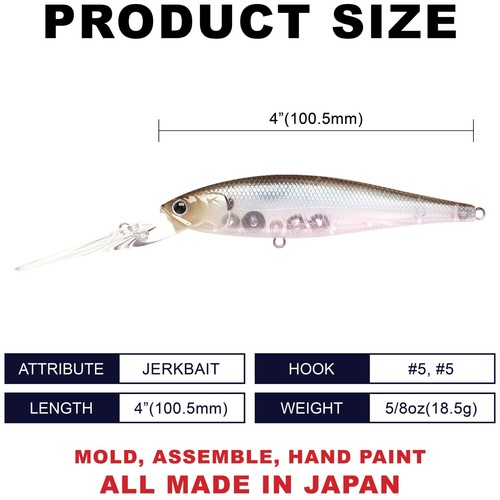 Puntero LUCKY CRAFT 100XD - 238 Ghost Minnow (1 cantidad) Jerkbait de alta calidad. - Imagen 2 de 7