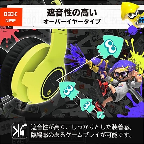 HORI Splatoon 3 Gaming Headset Standard Licensed Product for Nintendo Switch NEW - Picture 7 of 12