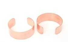 Raw Copper Bracelet Cuff Blanks For Jewelry Making 1 inch Pkg Of 2