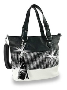 bling rhinestone purse banded hobo accented handbag bag