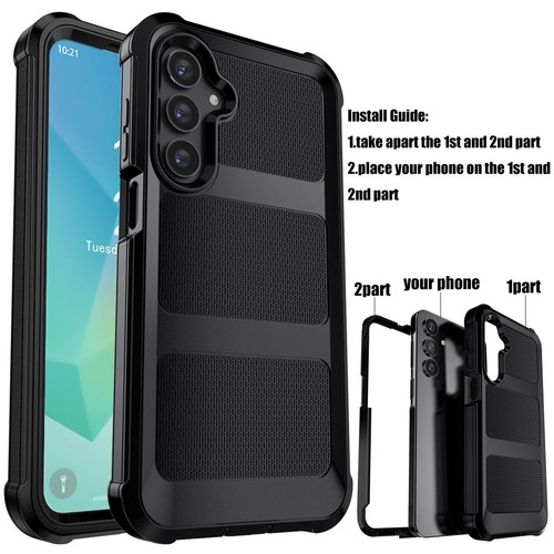 Funda híbrida negra resistente para Samsung Galaxy A16 A26 A36 A56 5G A06 - Imagen 22 de 45