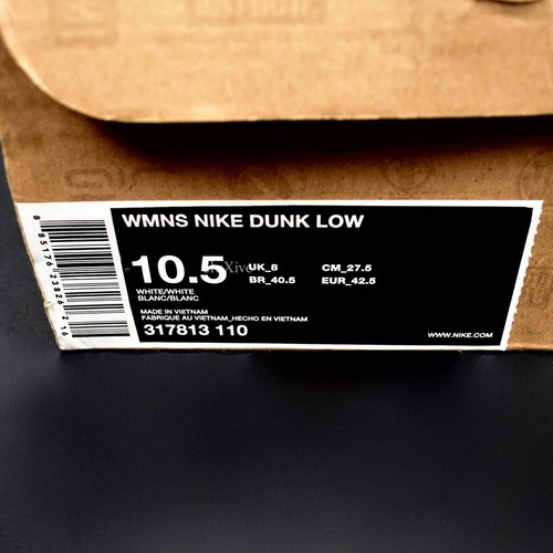 NWT Nike Dunk Low White Canvas Polka Dot Sneakers Fragment 10.5 W 9 M AUTHENTIC - Picture 12 of 12