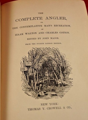 The Complete Angler: Walton and Cotton, undated US Printing of 4th London ED VG - Picture 4 of 12
