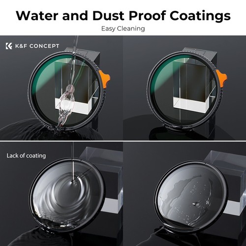 K&F NANO-X Lens Filter Variable Neutral Density ND2-ND400 (9 Stops) 49mm-82mm - Picture 2 of 7