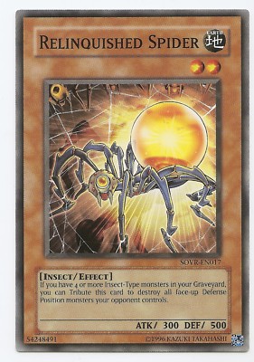 Relinquished Spider SOVR-EN017 Common Yu-Gi-Oh Card English New (U)