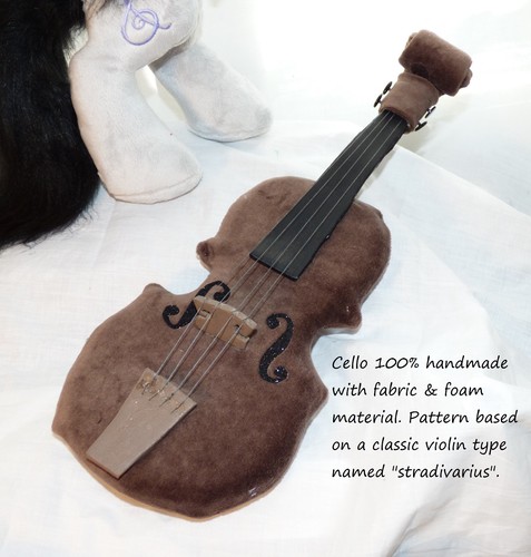 My little pony handmade plush Octavia with custom cello - Bild 3 von 8