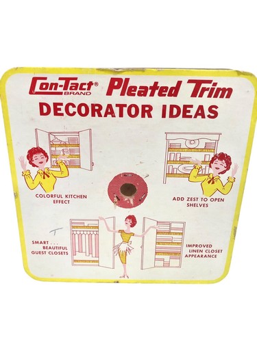 Vtg Con-Tact Shelf Edge Pleated Ruffle Edging Trim Vinyl Plastic Self Adhesive - Picture 2 of 5