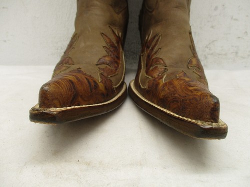 Botas de Vaquero de Cuero Marrón Punta Punta Tacón Alto para Mujer Talla 6 M - Imagen 4 de 13
