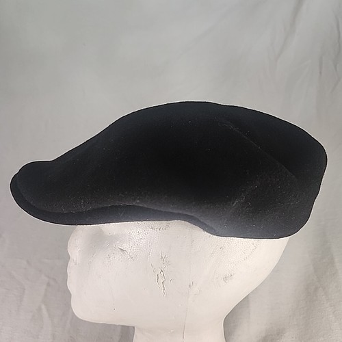Newsboy Cap Kangol Blue 504 Wool CAO1474 Black RN# 68438 Size XXL Vintage - Picture 2 of 9