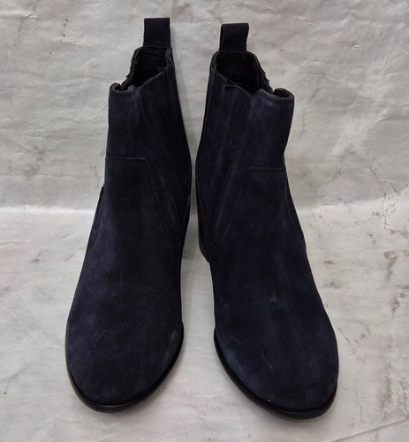 CARVELA COMFORT Result Slip On Navy Suede Block Heel Boots Ladies EU 40 UK 7 - Picture 5 of 9