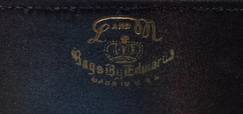 Vintage L and M Bags by Edwards Black Satin Clutch - Picture 5 of 7