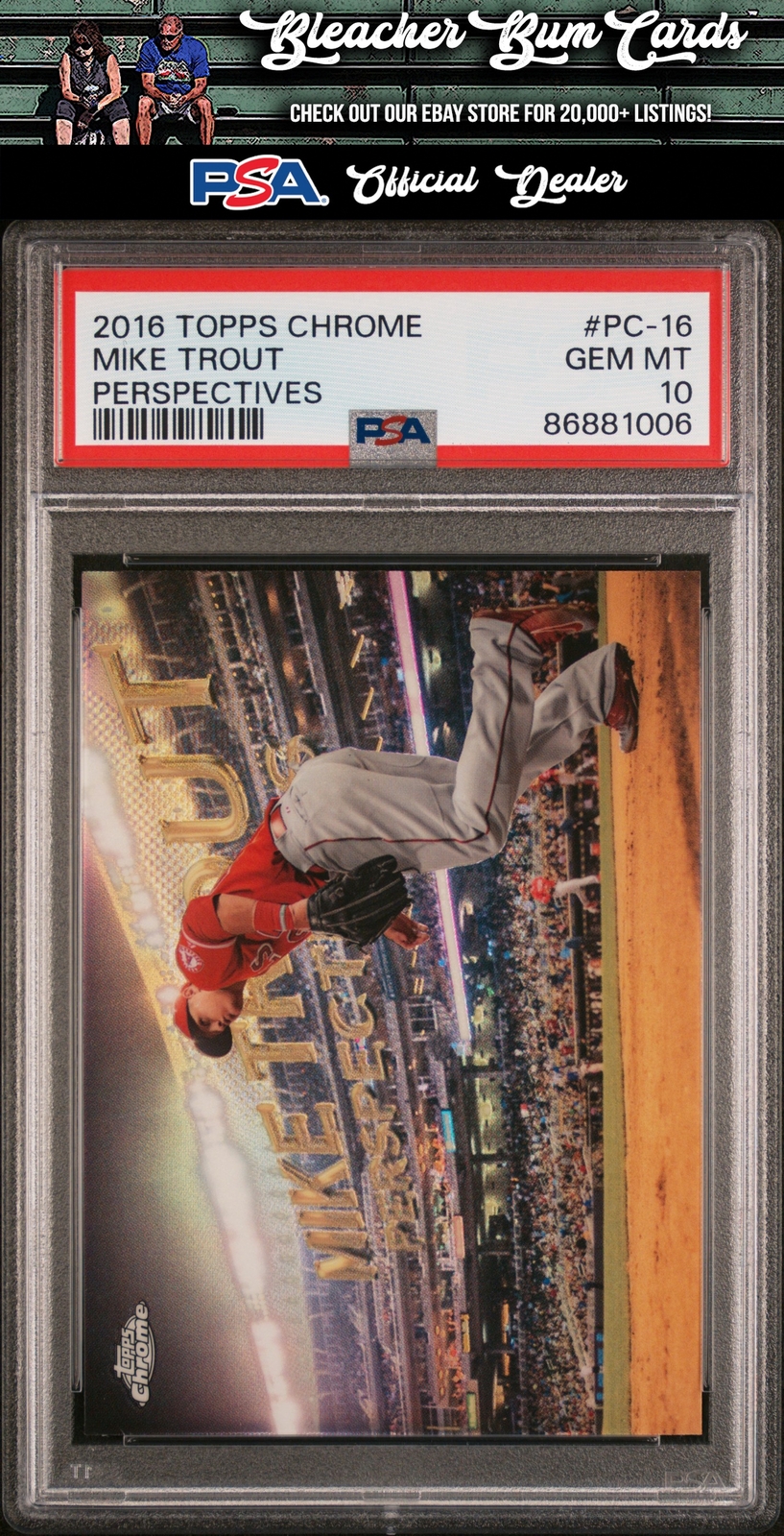 2016 Topps Chrome Perspectives PC-16 Mike Trout Perspectives PSA 10