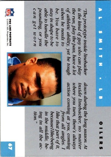 1991 Pro Line Portraits #NNO Al Smith Autographs - Bild 2 von 2