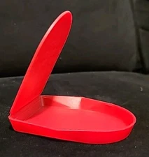 Tupperware Classic Tea Bag Squeezer Red Tea Time Helper Dual Pour Spouts 1931 