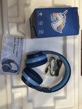 BTH12 Wireless Kids Headphones, Colorful LED Lights Kids Headphones with Blue