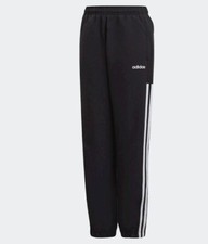 Image of Junior Boys Adidas Track Pants 3 stripe Joggers Trouser 