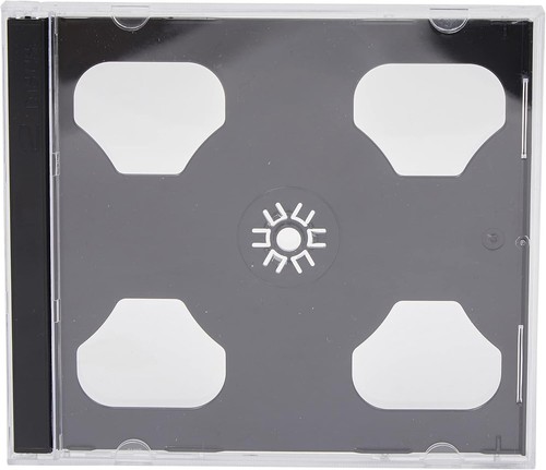3 x Double Multi CD Jewel Case 23mm with Black Tray holds Two Discs 2 way 25mm - Afbeelding 5 van 10