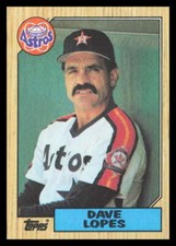 1987 Topps #445 Dave Lopes Houston Astros Baseball Card