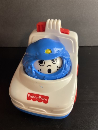 Fisher Price Roll A Rounds Fire Truck & Firefighter, Police Car & Officer & Dog - Picture 2 of 9