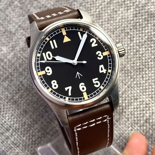 Pilot Style 39mm Tandorio Black dial Sapphire Glass NH35A Automatic Mens Watch - Picture 4 of 9