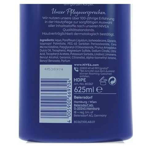 14,88€/L- 6x Nivea Reichhaltige Bodymilk mit Pumpe-Intensive Feuchtigkeit- 625ml - Bild 3 von 3