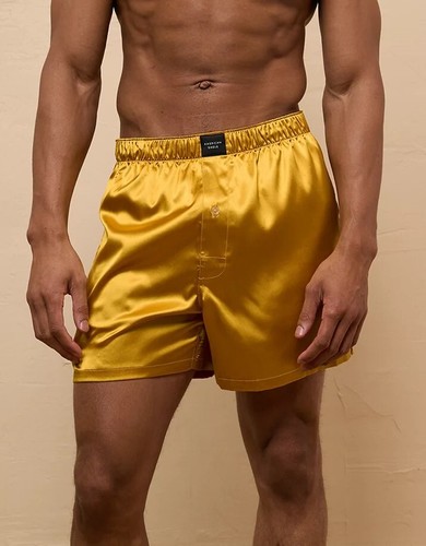 AMERICAN EAGLE Satin Pocket Boxer Size MED AEO Solid Gold Boxer Short (SEALED) - Bild 5 von 8