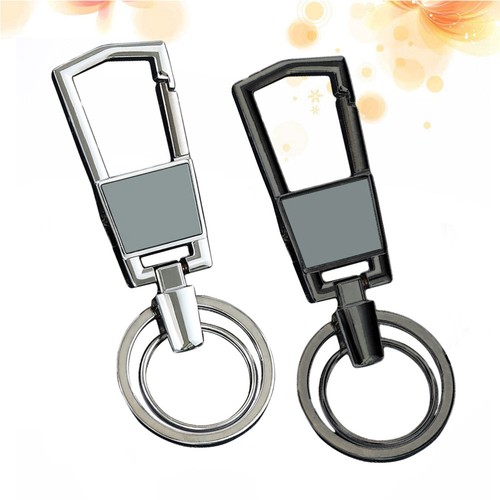 2pcs Keyring Cool Car Keyring Purse Stainless Steel Bag Pendant Decoration - Picture 11 of 11
