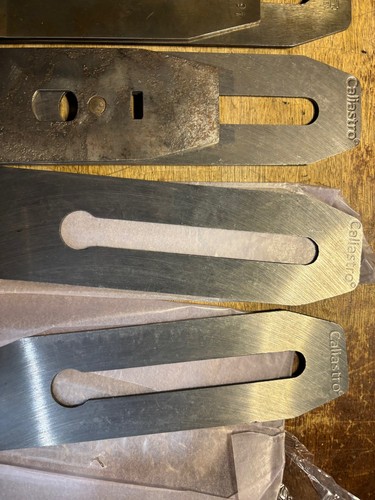 Hand Plane Blade Lot of 5, Unused Caliastro IBC Stanley 2" wide Unused - Picture 5 of 5