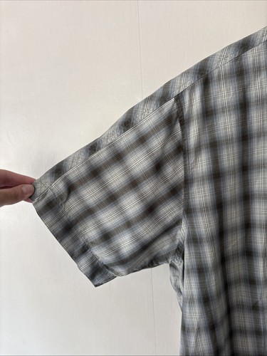 Mens Rohan Tropical Bamboo Short Sleeve Shirt Khaki Checked Size M - Picture 7 of 12