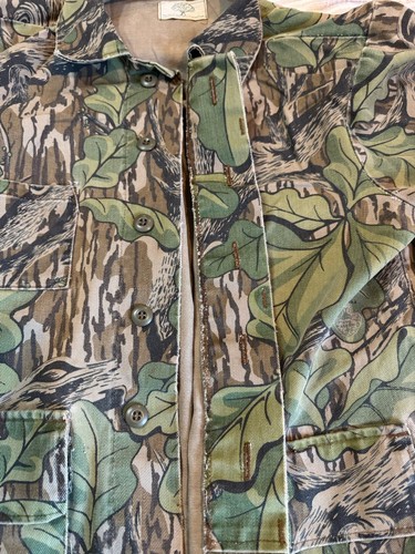 Vintage Mossy Oak Full Foliage 3 Three Pocket Jacket Camo Hunting M USA Made HTF - Picture 14 of 14