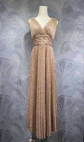 women's 2025 summer new V-neck pleated beaded slim long dress - Bild 10 von 12