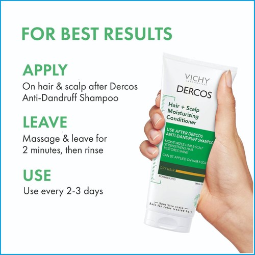 Dercos Hair & Scalp Moisturizing Conditioner for Dandruff (6.76 fl. oz.) - Picture 9 of 15