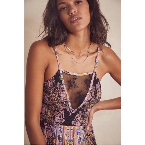Free people That moment maxi slip dress lace festival boho fairy whimsigoth long - Picture 11 of 16