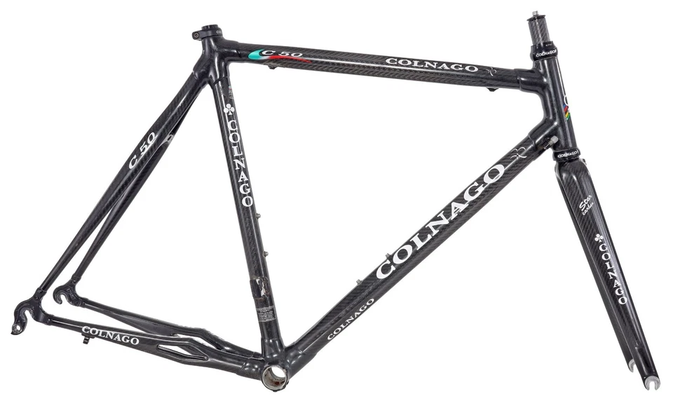 Colnago C50 HP Carbon Road Bike Frameset 56cm Straight QR Rim 700c 2005 - Image 2 of 4