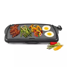 KitchenSmith 22.83" Electric Griddle Black: Ceramic Cooking Surface, 1500W