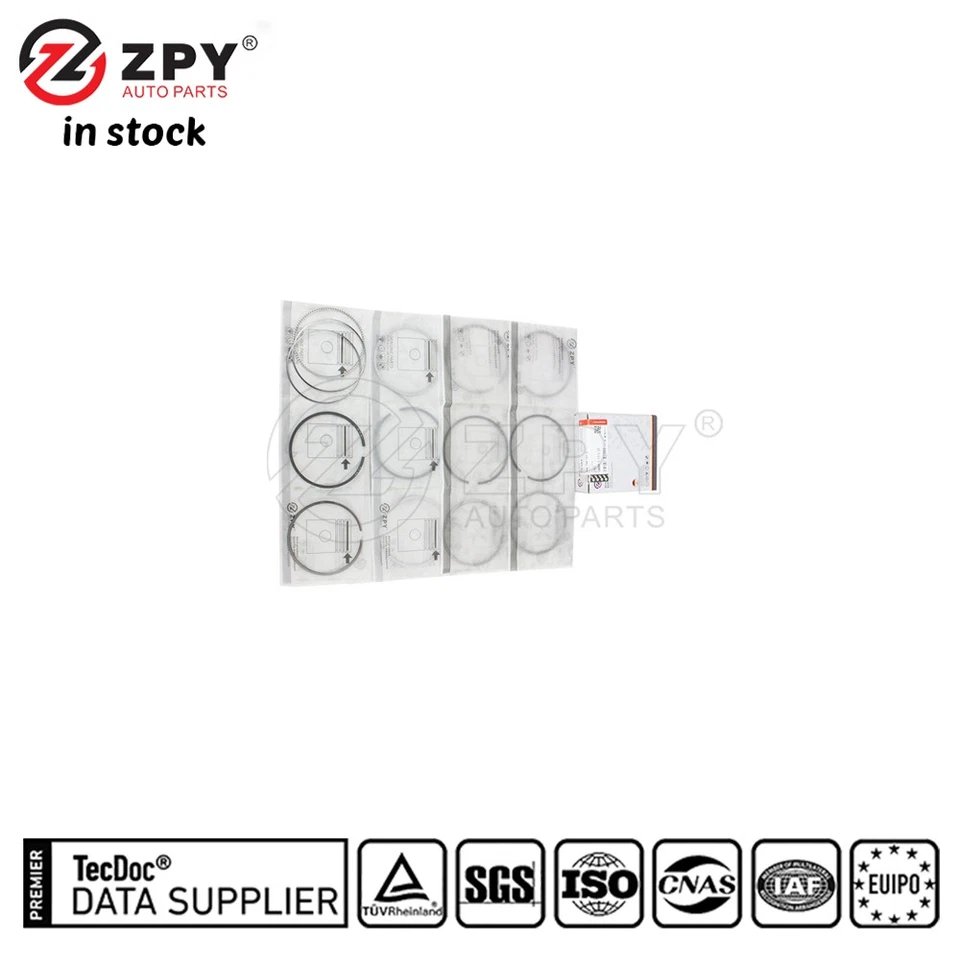 ZPY Novo Conjunto de Anel de Pistão de Garantia de Alta Qualidade para Audi A6 06A 198 151C - Imagem 3 de 4