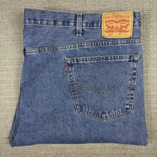 Levi's 550 Men's Jeans 52x32 Blue Denim Relaxed Big and Tall Medium Wash New