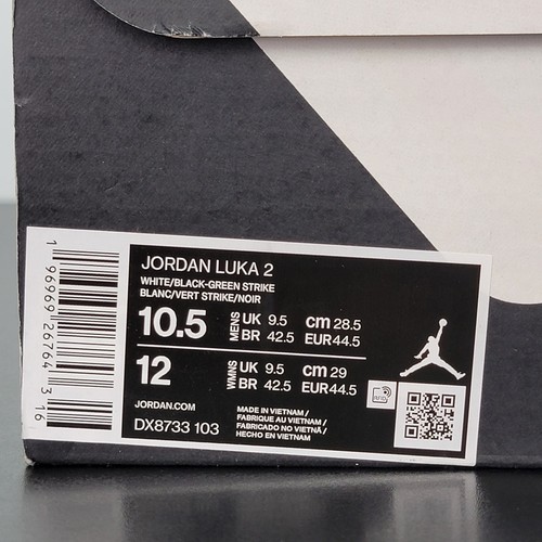Jordan Luka 2 Men's Size 10.5 Basketball Shoes White Green Athletic Sneakers - Picture 8 of 8