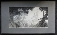 MIKE HODGSON FINAL ANIMATION DRAWING ROYAL CASTLE SWAN PRINCESS FILM