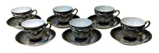 6 Ucagco Ceramics Dragonware Footed Cup and Saucer Sets
