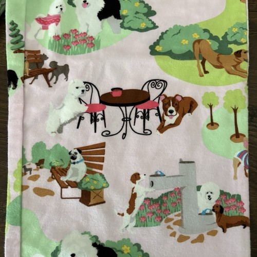 The Cats Pajamas RARE Pink Dog Park Cafe Dogs Flannel Set Sz S New with tag - Picture 6 of 11