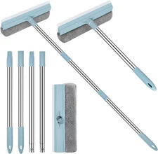 Upgrade Window Squeegee for Home, Two in One Professional Window Squeegee with E