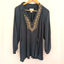 Vtg Ralph Lauren D S Bohemian Embroidered Blouse Size S